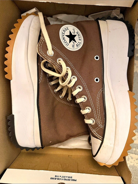 Converse Shoes - Converse Run Star Hike Platform High Top Sneakers Brown & White